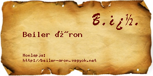 Beiler Áron névjegykártya